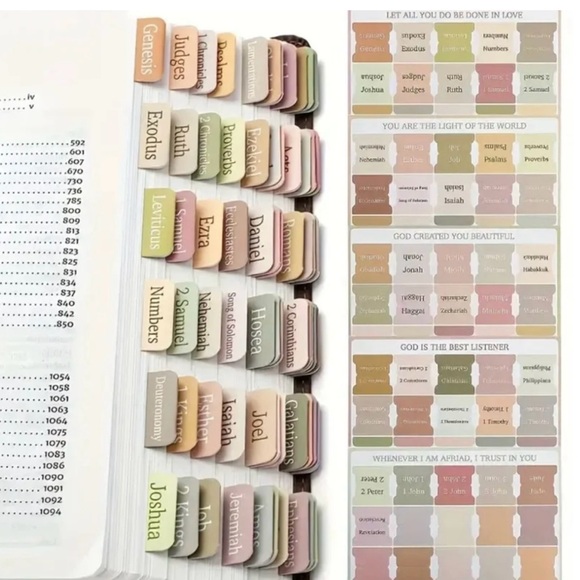 Boho Style Bible Study Tab Stickers - Picture 1 of 2